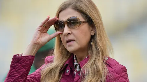 Leila Pereira, presidente do Palmeiras, durante partida contra o Flamengo, no Maracanã, pelo Campeonato Brasileiro, no dia 11/08/2024.