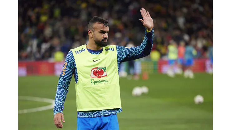 Fabricio Bruno of Brazil gestures, friendly, Spain v Brazil, Santiago Bernabeu Stadium, March 26, 2024, Madrid, Spain.