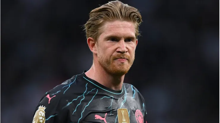 Kevin De Bruyne durante partida entre Tottenham e Manchester City, no Tottenham Hotspur Stadium, pela Premier League, no dia 14/05/2024.