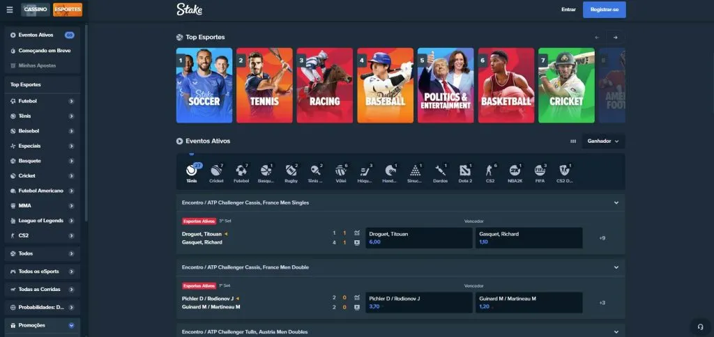 Stake apostas esportivas