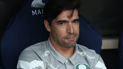 RIO DE JANEIRO, BRAZIL - AUGUST 11: Abel Ferreira coach of Palmeiras looks on prior to the match between Flamengo and Palmeiras as part of Brasileirao 2024 at Maracana Stadium on August 11, 2024 in Rio de Janeiro, Brazil. (Photo by Wagner Meier/Getty Images)