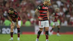 Arrascaeta jogador do Flamengo lamenta durante partida. Foto: Thiago Ribeiro/AGIF