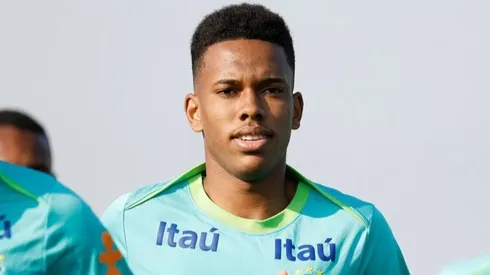 Estêvão, do Palmeiras, na Seleção Brasileira. Foto: Rafael Ribeiro/CBF