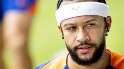 Memphis Depay durante treinamento pela Seleção Holandesa antes das quartas de final da Eurocopa, no dia 05/07/2024.