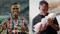 John Arias, jogador do Fluminense em dois momentos marcantes de sua vida a medalha da Copa Sudamericana e a chegada de sua filha