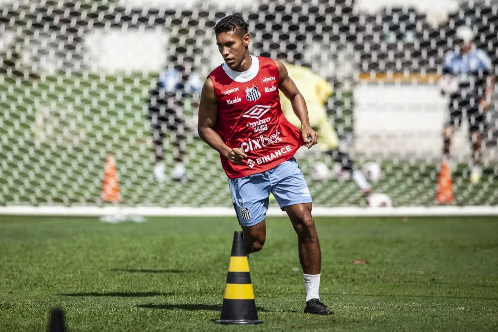 Vinicius Balieiro está inscrito na Série B, mas ainda não foi usado por Fábio Carille – Foto: Bruno Santoni / Santos
