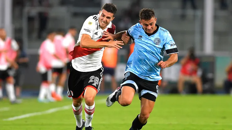 Santiago Longo quando atuava pelo Belgrano. Foto: Hernan Cortez/Getty Images