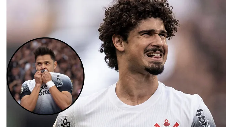 André Ramalho e Romero durante partida entre Corinthians e Flamengo, na Neo Química Arena, pelo Campeonato Brasileiro, no dia 01/09/2024. Fotos: IMAGO - Marco Galvão e Rodilei Morais/Fotoarena