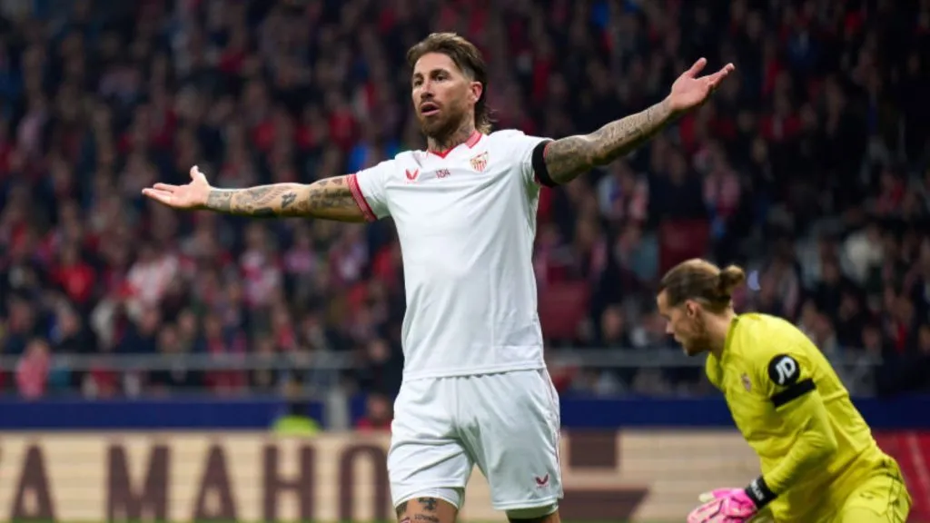 Sergio Ramos em jogo do Sevilla na última temporada