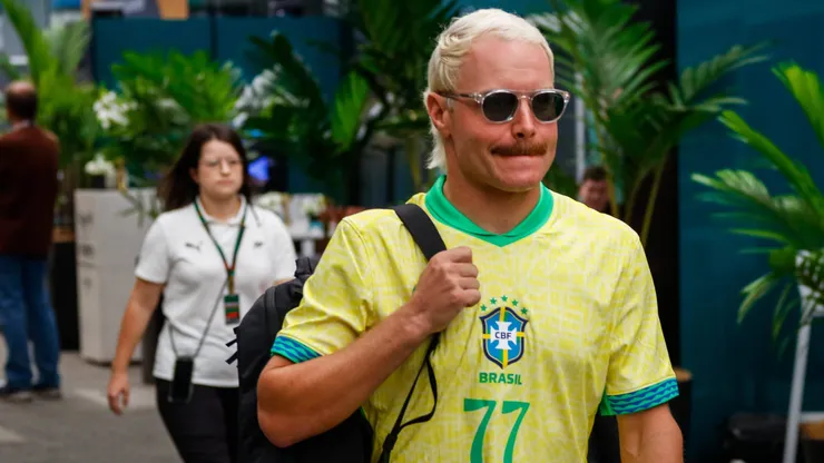 Bottas chegando no GP de São Paulo