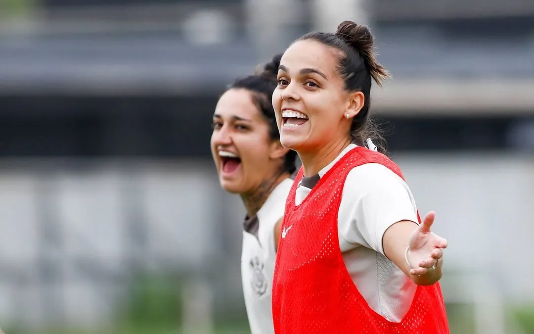 Gabi Portilho, jogadora do Corinthians durante treino do elenco para a semi do Campeonato Paulista 2024.    Foto: Rodrigo Gazzanel/Corinthians
