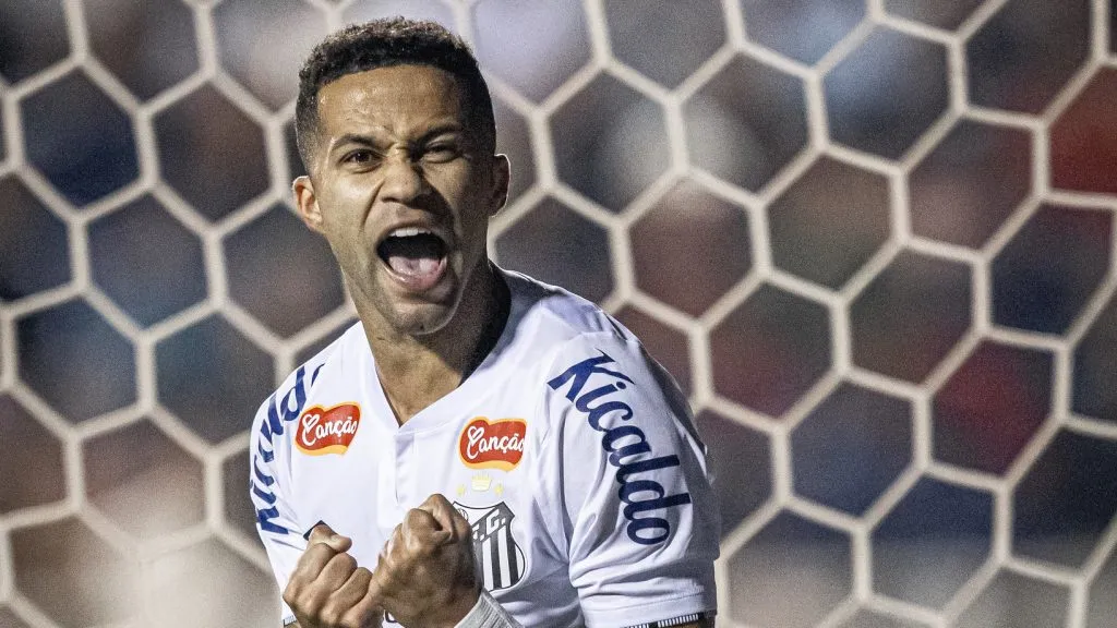 Serginho comemora gol pelo Santos - Raul Baretta/Santos FC