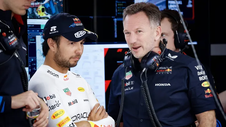 Sergio Pérez e Horner no GP da China