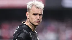 Róger Guedes durante partida entre São Paulo e Corinthians, no Morumbis, pelo Campeonato Brasileiro de 2022.