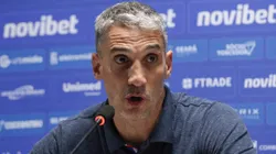 Juan Pablo Vojvoda em entrevista coletiva após partida entre Athletico-PR e Fortaleza, pelo Campeonato Brasileiro, na Ligga Arena.