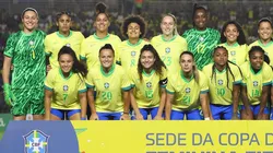 Seleção Brasileira Feminina de Arthur Elias, preparada para foto oficial antes do amistoso contra a Colombia pela Copa do Mundo 2027