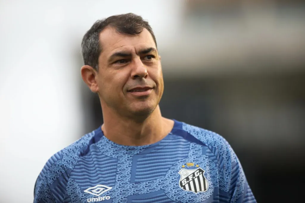 Fábio Carille admite que gostaria de continuar no Santos. Foto: Reinaldo Campos/AGIF