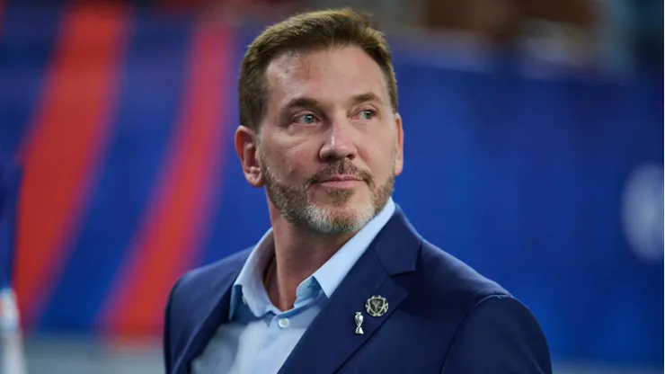 Alejandro Domínguez, presidente da Conmebol, em jogo da Copa América, nos Estados Unidos. 2024.