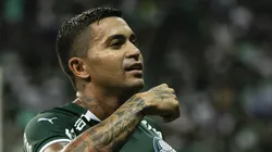 Dudu comemora gol pelo Palmeiras. Foto: Daniel Vorley/AGIF