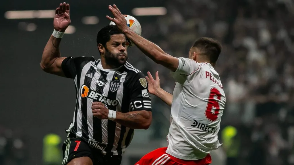 Hulk jogador do Atlético-MG durante partida contra o River Plate na Arena MRV pela Copa Libertadores 2024. Foto: Fernando Moreno/AGIF