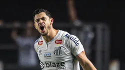 Giuliano comemora gol pelo Peixe em jogo da Série B.