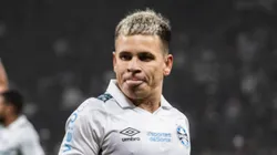 Soteldo durante jogo do Imortal na Neo Química Arena, contra o Corinthians.