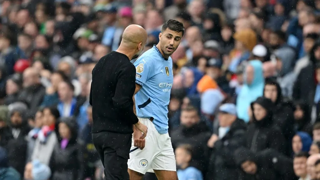 Rodri pelo Manchester City. Foto: Michael Regan/Getty Images