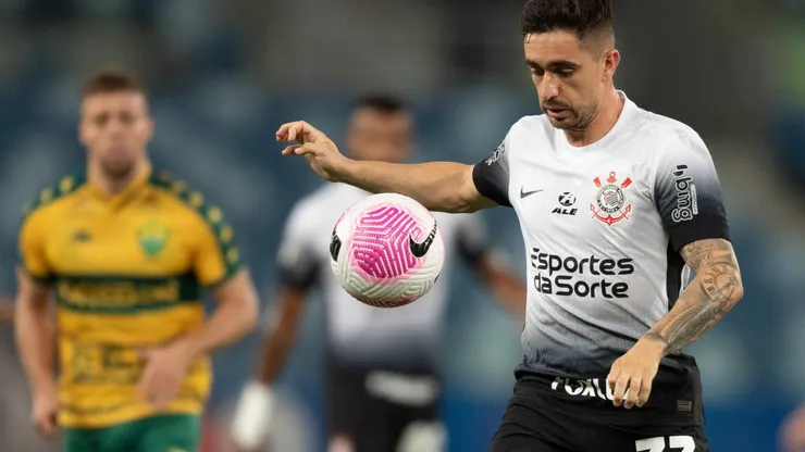 Igor Coronado jogador do Corinthians durante partida contra o Cuiabá na Arena Pantanal pelo Campeonato Brasileiro A 2024. Foto: Gil Gomes/AGIF