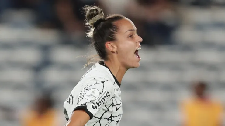 Gabi Portilho comemora gol pelo Corinthians. Foto: FocoUy/AGIF