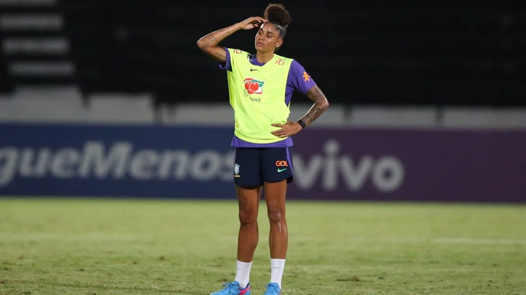 Tarciane pela Seleção Brasileira. Foto: Marlon Costa/AGIF