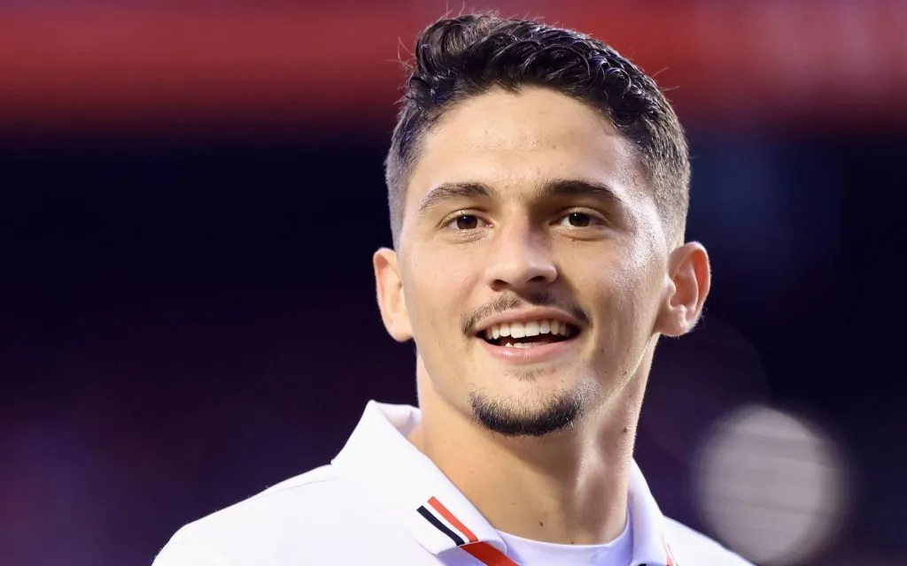 Pablo Maia jogador do Sao Paulo durante partida contra o Portuguesa no estadio Morumbi pelo campeonato Paulista 2024. Foto: Marcello Zambrana/AGIF