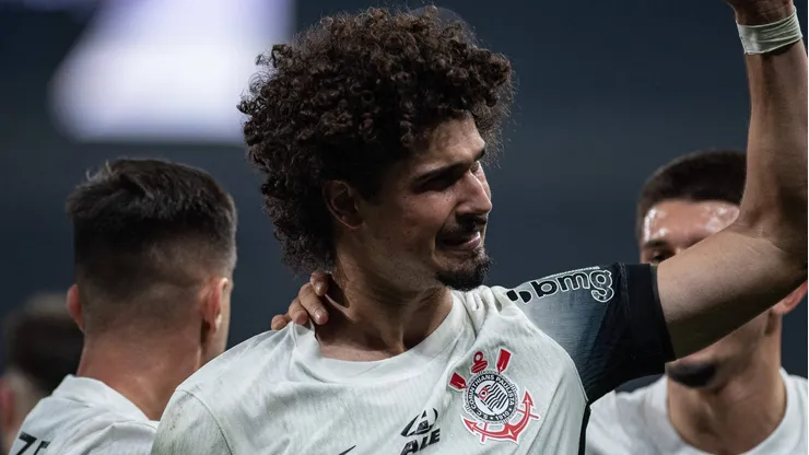 André Ramalho comemorando gol em partida entre Corinthians e Juventude, pelas quartas de final da Copa do Brasil, na Neo Química Arena. Foto: Ronaldo Barreto