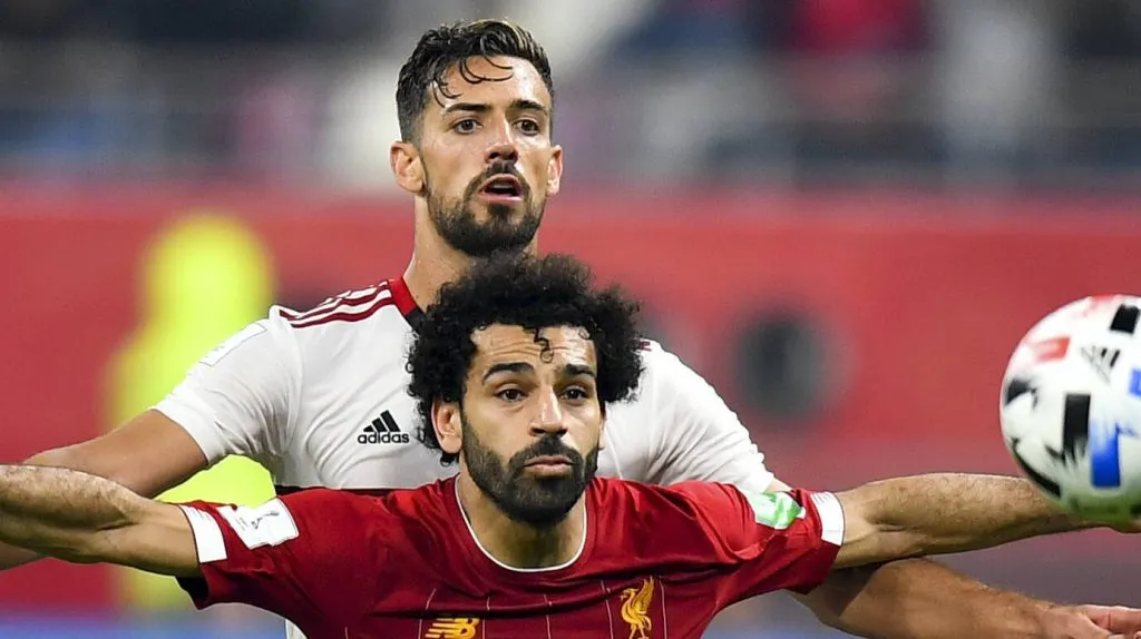 Foto: IMAGO / Xinhua – Pablo M. com a camisa do Flamengo na final do Mundial de Clubes diante do Liverpool.
