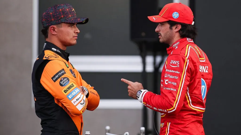 Norris e Sainz em diálogo no GP do México (IMAGO / PanoramiC)
