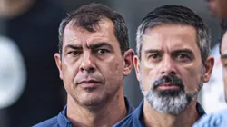 Fábio Carille durante jogo do Peixe na Vila Belmiro.