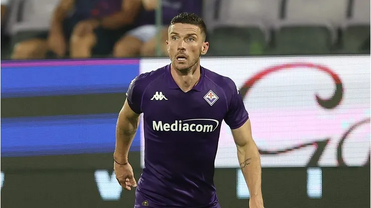 Robin Gosens pela Fiorentina em partida da Série A diante do Monza. (Photo by Gabriele Maltinti/Getty Images)