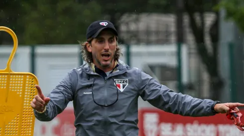 Zubeldía durante treino da última semana. Foto: Erico Leonan / saopaulofc.net
