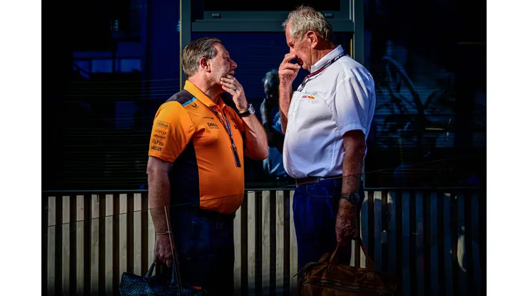 Zak Brown e Helmut Marko no GP de Budapeste