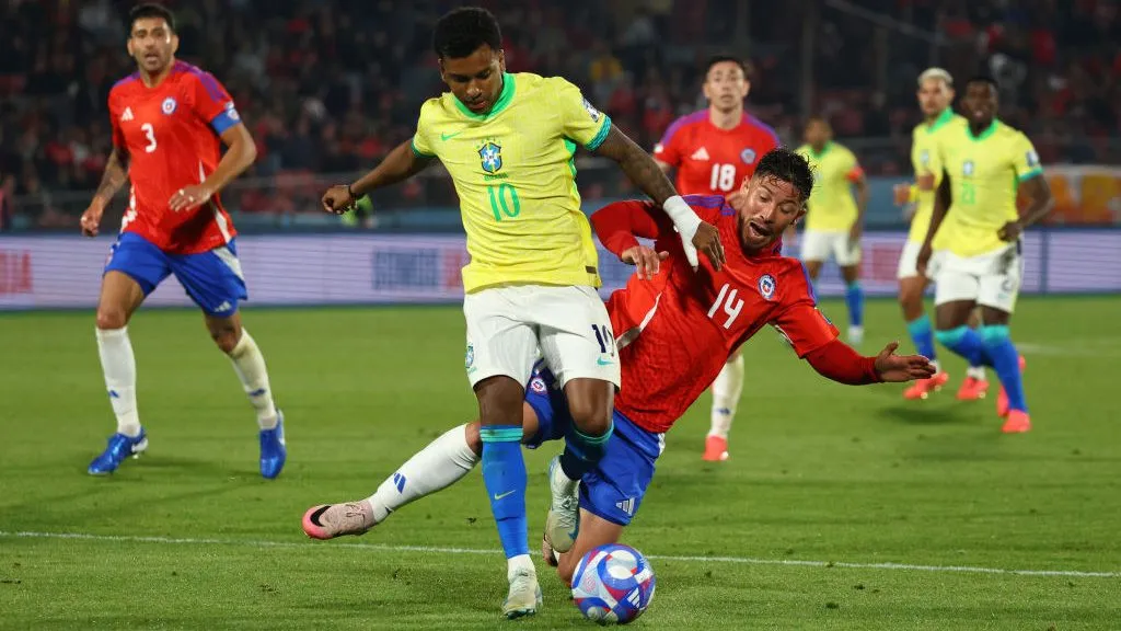 Rodrygo pela Seleção Brasileira. Foto: Marcelo Hernandez/Getty Images