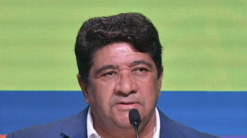 Ednaldo Rodrigues, presidente da CBF, antes de coletiva de imprensa no Rio de Janeiro.