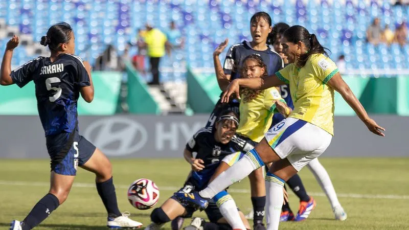 Brasil x Japão no Mundial sub-17. Foto: Leto Ribas/CBF