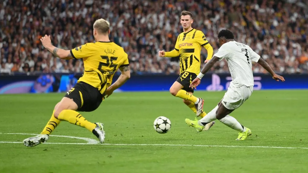 Real Madrid x Borussia Dortmund na Champions League 2024/25 . Foto: Denis Doyle/Getty Images