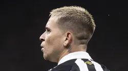 Soteldo durante jogo do SFC contra o Corinthians em 2023.