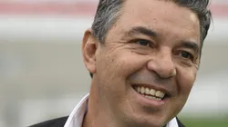 Marcelo Gallardo em sua apresentação no seu retorno ao River Plate.