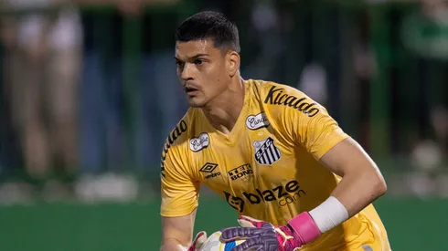 Goleiro do Santos Gabriel Brazão. Foto: Liamara Polli/AGIF