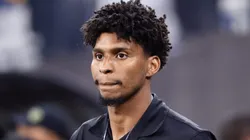 Hugo Souza durante partida entre Corinthians e Vitória, pelo Campeonato Brasileiro, na Neo Química Arena.