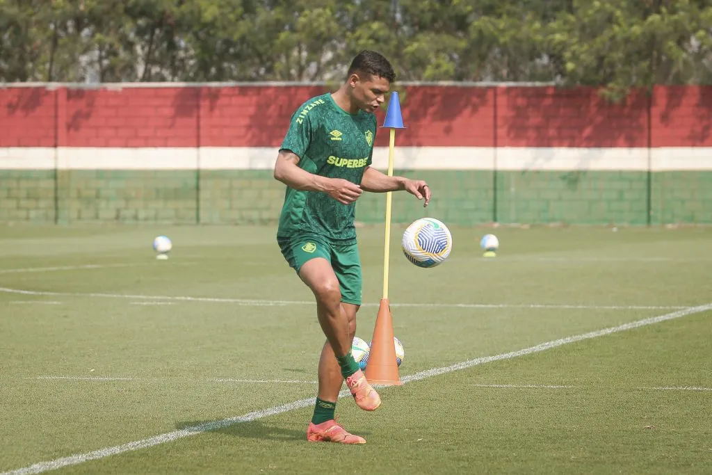 Thiago Silva não treinou durante a semana. Foto: MARCELO GONÇALVES / FLUMINENSE FC