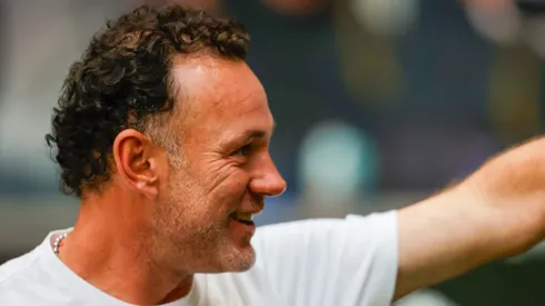 Gabriel Milito durante partida entre Atlético-MG e Bragantino, pelo Campeonato Brasileiro, na Arena MRV.