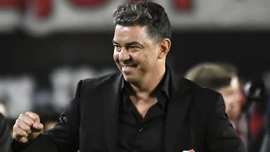 Marcelo Gallardo fala sobre jogo contra o Atlético-MG pela Copa Libertadores. Foto: Fotobaires