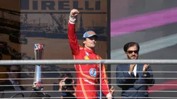 Leclerc comemorando a vitória no GP de Austin